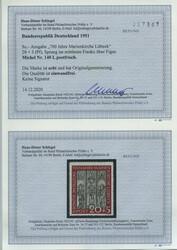 20+5 Pf. Marienkirche 1951, postfrisches Kabinettstück mit dem ...